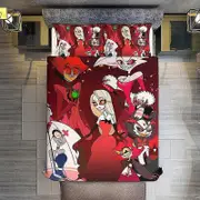 o1580 Anime- Cartoo-n Bed- Duvet- Cover Anime -Cartoon- Bedding Sets-3D Lightweight- 3 Piece Comforter Sets, 1 Duvet Cover -and 2 Pillow -Shams for Ki