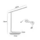 LED Desk Lamp Eye Protection White USB Charging Touch Switch Folding Study Li GE