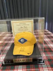 TIGER WOODS SIGNED COA AUTOGRAPH HAT 2002 BRAND NEW BEEN IN BOX SINCE SIGNED