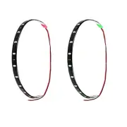 2" Flexible 12 Big 3528 SMD Red&Green Light LED Strip Car Under Dash Waterproof