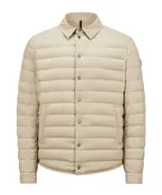 Moncler Collared Button-Up Padded Jacket 1,2,3,4,5,6 light beige