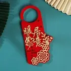2pcs Hollow Doorknob Pendant Red Door Hanging Ornament Plants