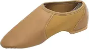 Asyusyu Jazz Shoes Neo-Flex Slip on Soft PU Leather Jazz Shoe, Modern Split Sole Dance Shoes for Women and Men