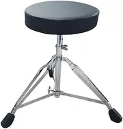 Adjustable Drumming Stools, Portable Percussion Accessory, Non-Slip Drum Seat, Round Top Drum Chair with Stable Tripod Base, Drum Chair for Adults Kids Drummers (Black, 42.5cm~55cm)