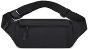 Waist Bag Money Belt Bumbag for Daily Use Travel Hiking Climbing Running Multifunctional Waist Bag Crossbody Bag (Black, One Size)