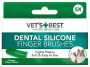 VET'S BEST Dental Silicone Finger Toothbrushes For Dogs and Cats (5pcs)