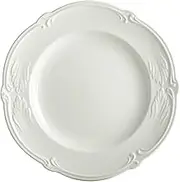 GIEN ROCAILLE Blanc 1800B4AX Small Plate, Canape Plate, Diameter 6.7 x 0.9 inches (17 x 2.3 cm)