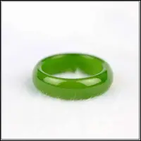 在飛比找Yahoo!奇摩拍賣優惠-新疆和闐碧玉戒指 老坑冰底菠菜綠 3.3克左右