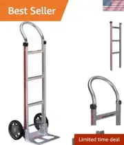 Magliner Aluminum Hand Truck, Horizontal Loop Handle, 14" x 7-1/2" Aluminum D...