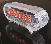 Nixie Clock with IN-12 Tubes * Best Gift * Clear Enclosure & Fullcolor Backlight
