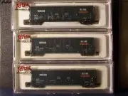 n scale freight cars 3 tropicana D.P.D box cars by atlas