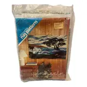 VTG Spinnerin Latch Hook Rug Pattern 1970'S Tree Landscape Hippie Retro 36×58