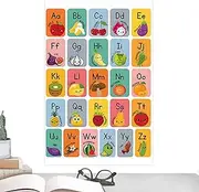 AbC Poster | Educational Preschool Poster for Toddler - Self-Adhesive Educational Toy Interactive Bulletin Wall Decor for Homeschool, Classroom & Kids Room