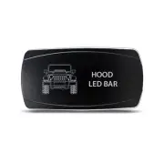 CH4x4 Rocker Switch for Jeep JK Hood LED Bar Symbol - Horizontal - Blue LED