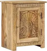 Bedside Table Solid Mango Wood 40x30x50 cm Bedroom Storage