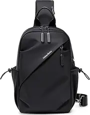 [Colins Keirs] Men's Lightweight Crossbody Sling Bag, Waterproof Chest Pack for Everyday Carry, Gym, Commute, Anti-Theft Slim Shoulder Bag with Concealed Pocket