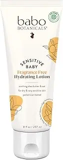 Babo Botanicals Sensitive Baby Fragrance Free Daily Hydra Lotion, 8 Ounce