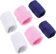 UPKOCH 6 Pcs Kids Sweatbands, Elastic Sports Wrist Bands, Outdoor Running Wrist Bands for Teens, Assorted Colours