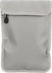 [Starrypxl] Fireproof Document Bag Money Pouch Dual Zipper Organizer for Valuables Legal Papers Jewelry Cash Passports Home Office Use Liquid Silicone Fiberglass Cloth 10.6 x 6.9 Inches