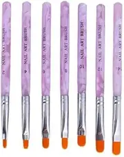 CJESLNA 7 X Acrylic Uv Gel Nail False Tips Builder Brush Pen