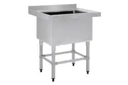 Vogue St/St Deep Pot Sink - 770mm (w) x 600mm (d) (90mm Drain)