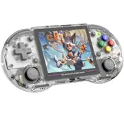 ANBERNIC RG353PS Game Console, 128GB TF Card, 16GB Linux, 1GB LPDDR4, HDMI Output - Transparent White