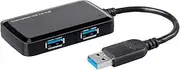Monoprice Mini 4-Port USB 3.0 Hub 4x1 Black