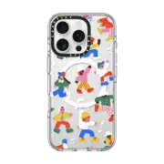 iPhone 16 Pro Clear Case MagSafe Compatible Holiday Dance Party by Katie Benn