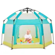 Baby Playpen with Canopy, Portable Baby Beach Tent, Toddler Play Yard Indoor ...