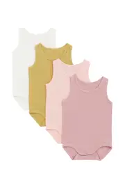 [Bonds] Bonds Newbies Everyday Singletsuit 4 Pack in Pack2 Size: Newborn Newborn Pack2