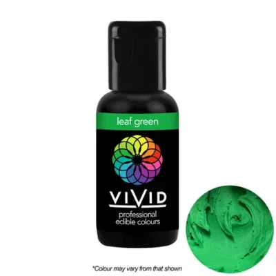 Vivid Edible Colour Gel Leaf Green 21g Icing Buttercream Fondant Dough