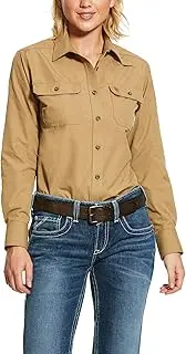 [ARIAT] Women's Fr Featherlight Work Shirt Khaki Size XL