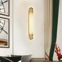 在飛比找松果購物優惠-新中式雲石壁燈銅材質臥室餐廳書房適用 (5.7折)