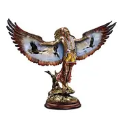 Ted Blaylock Cold-Cast Bronze Eagle Dancer Sculpture