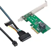 NFHK PCI-E 3.0 4.0 to SFF-8643 Card Adapter and U.2 U2 SFF-8639 NVME PCIe SSD Cable for Mainboard SSD