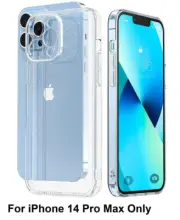 For Apple iPhone 14 Pro Max Case Clear Bumper Silicone Gel iPhone Soft Cover
