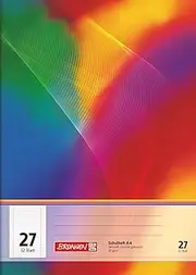 Brunnen 104432702 Exercise Book A4 (32 Sheets, Lined, with Margin, ruling Style 27)