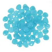 Glowing Stones 100 Pcs Glow in the Dark Rocks for Fish Tank Decor Light Blue