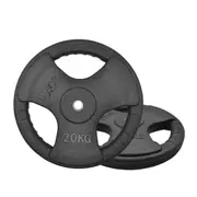 20kg x 2 Standard Rubber Coated Weight Plate Set - Commercial Grade