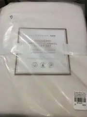 Pottery Barn Teen Organic Heathered Flannel Sheet Set Twin / XL Twin Ivory