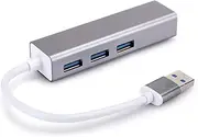 BuiltIn Function USB to RJ45 Adapter 7/8/10, for OS, for Linux Kernel 3.x/7 2.6 Automatic Correction (Auto MDIX) Low Power Consumption Aluminum Alloy Wired Networking Card 100M USB + 3.0 HUB Adapter