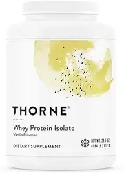 Thorne Research - Whey Protein Isolate Powder - 29.5 Oz. (1.84 lbs) 837 g - Vanilla Flavour