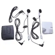 Motorcycle Intercom Host With Headphones Kit Helmet Wired Walkie Talkie