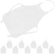 HEMOTON 10 Pack Kids Apron Children Apron Non-woven Children Chef Painting Aprons for Cooking Baking Painting Crafts Making (White)
