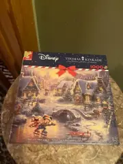 NEW Disney Thomas Kinkade Mickey and Minnie Sweetheart Holiday Puzzle 1000 Piece
