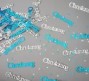 SHATCHI 14 Gram Christening Confetti Table Scatter Glitz Sprinkles Stardust Baby Boy Girl Party Tableware Baptism Decorations, Blue & Silver, 1pc