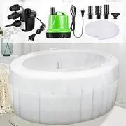 VioraWhite Birth Pool, Rectangular, White, 65" L x 55" W x 26" H, 65L Capacity, Adult Unisex, Inflatable, Includes Pool, Liner, Inflating Pump, Water Pump