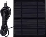Solar Panel Charger, Type-C Multipurpose Charger, 5.91x5.12 Inches, Practical Energy Source, Weatherproof Sturdy Design, High-Efficiency Conversion for Doorbells, Security Cameras