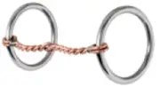 REINSMAN TRADITIONAL LOOSE RING 3/8" TWISTED COPPER SNAFFLE BIT 116