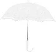 [TINEASUR] Folding Lace Parasol Umbrella for Wedding Decor Vintage Flower Girl Accessories Lightweight Photo Prop with Embroidery for Romantic Ceremonies and Parties